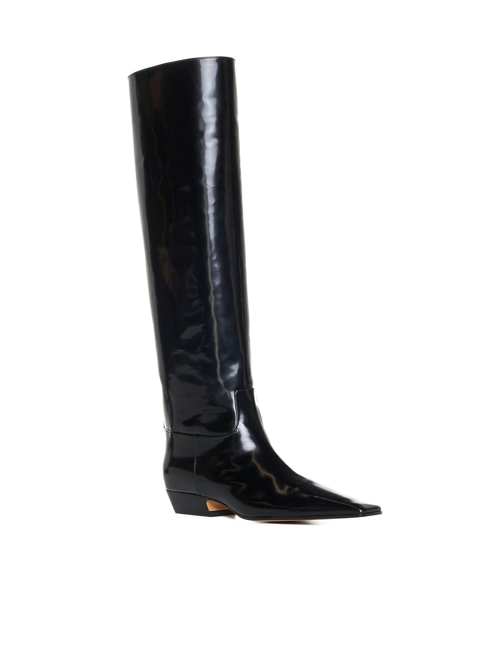 Black The Marfa Knee-high Leather Boots Product Image