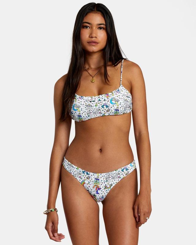 Jesse Lortz Ravey Wave Eco Bra Bikini Top - White Product Image