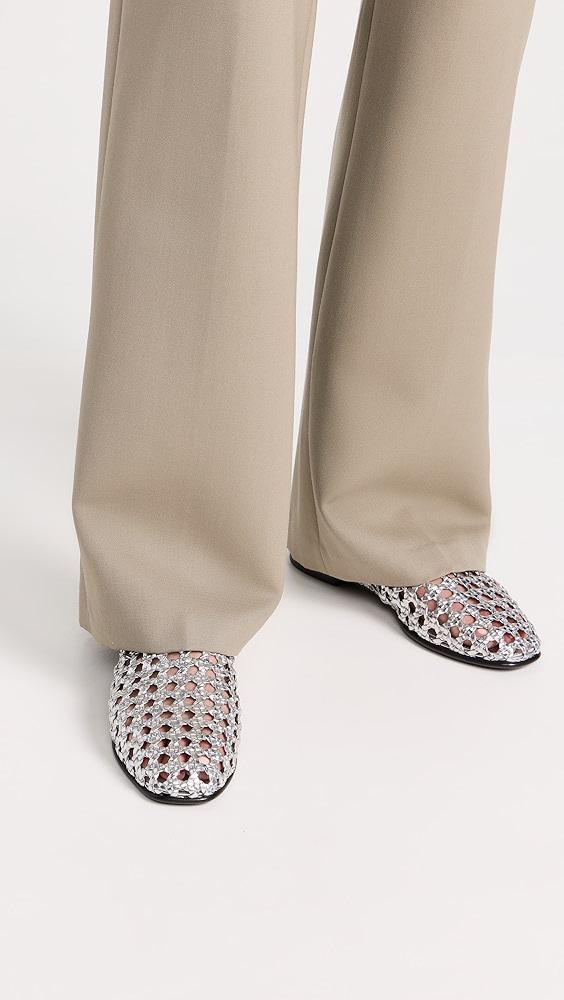 SIMKHAI Eden Woven Metallic Leather Ballet Flats | Shopbop Product Image