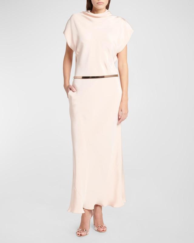 Womens Marrocaine Silk Belted Dress Product Image