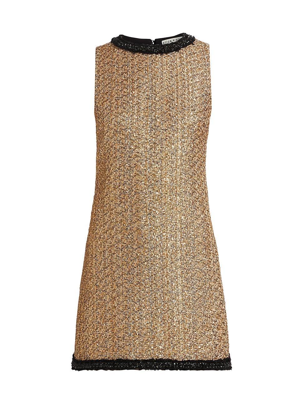 Womens Clyde Metallic Tweed A-Line Minidress Product Image