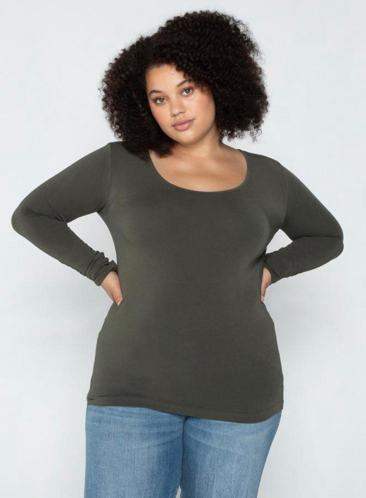 C’est Moi Scoop Neck long sleeve top Product Image