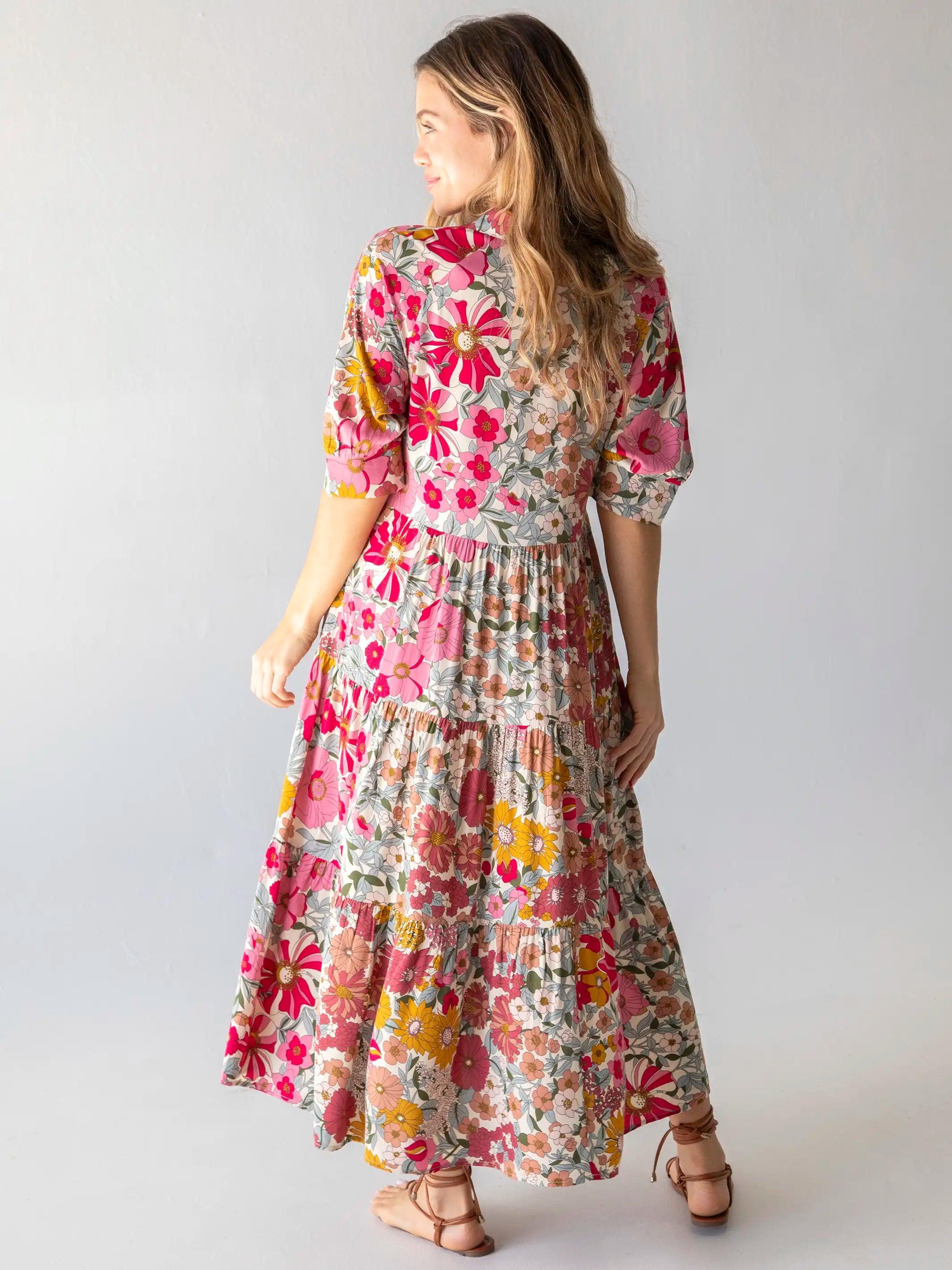 Rebecca Midi Dress - Vintage Floral Product Image