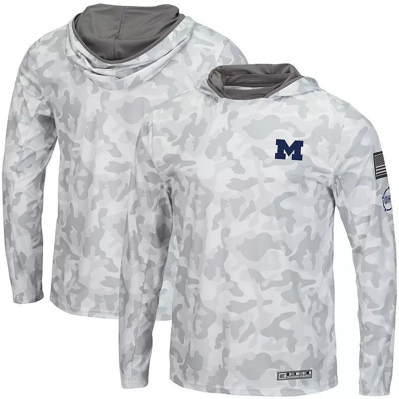 Mens Colosseum Arctic Camo Navy Midshipmen OHT Military Appreciation Long Sleeve Hoodie Top Product Image