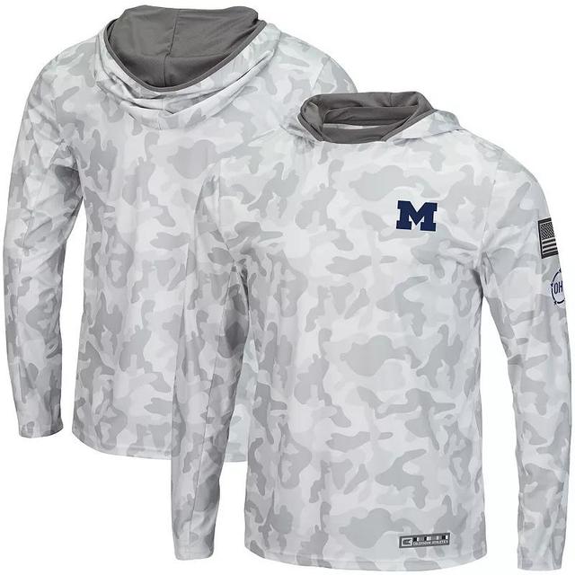 Mens Colosseum Arctic Camo Navy Midshipmen OHT Military Appreciation Long Sleeve Hoodie Top Product Image