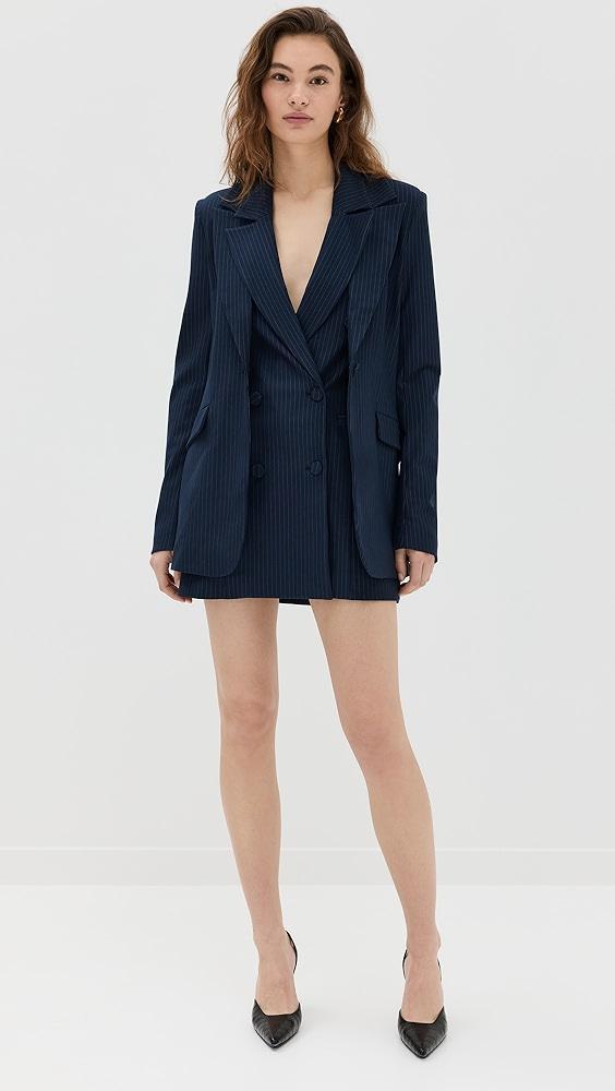 Good American Stripe Ponte Scultped Blazer | Shopbop Product Image