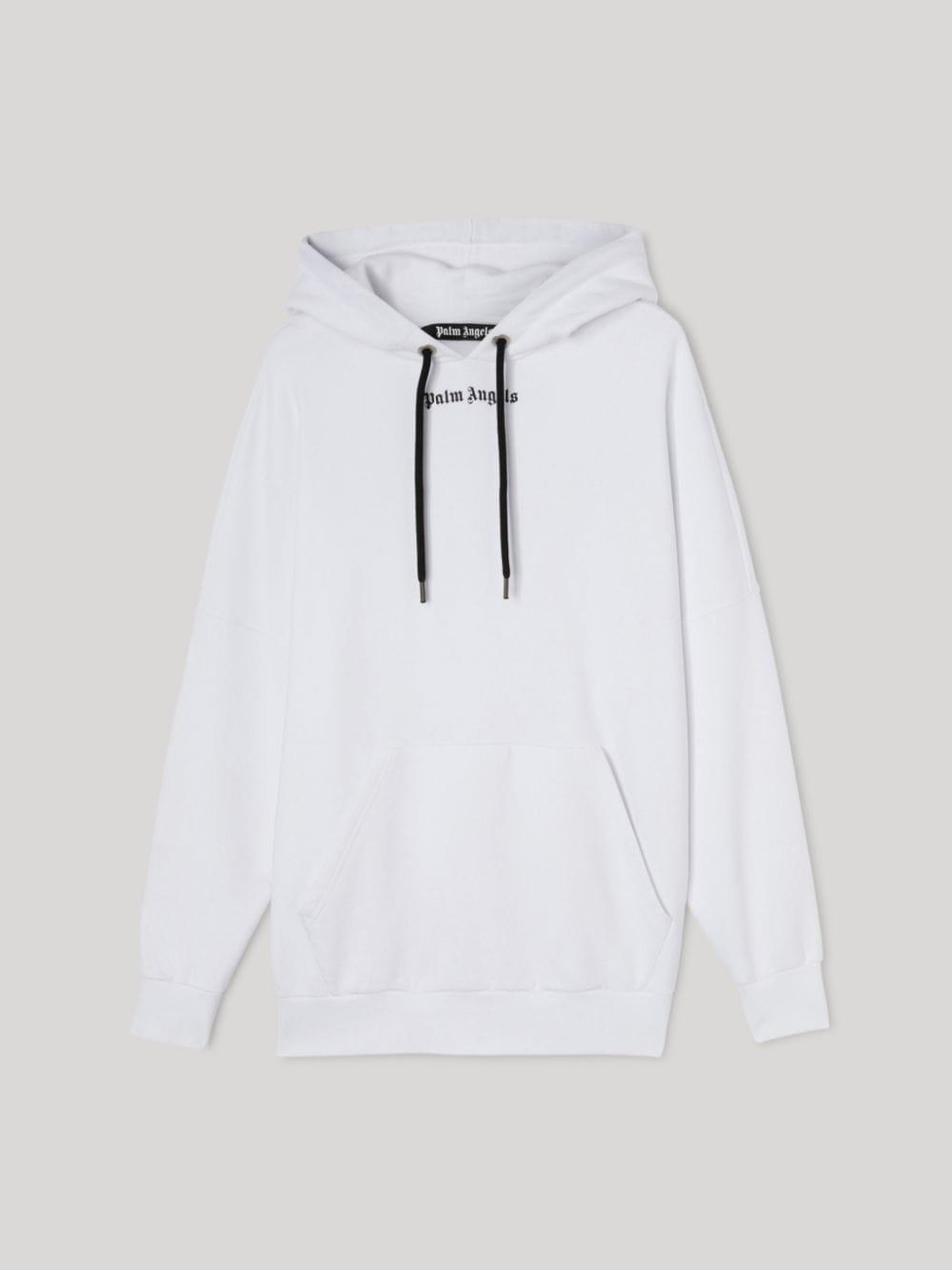 LOGO HOODIE in white  - Palm Angels® Official  Product Image