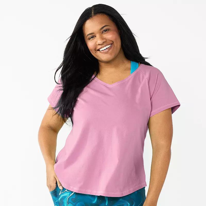 Plus Size Tek Gear Core V-Neck Tee, Womens Product Image