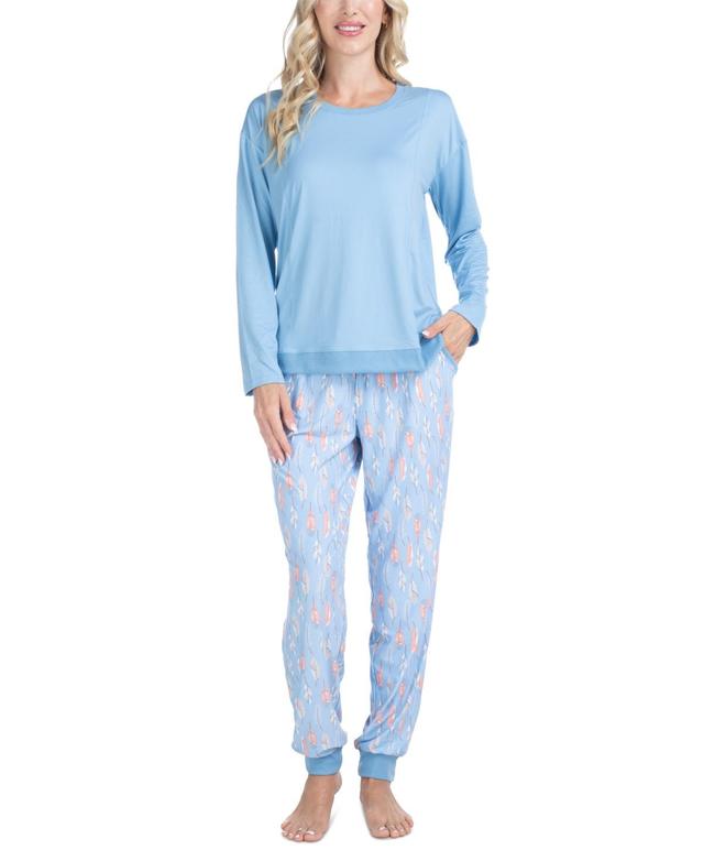 Muk Luks Womens 2-Pc. Lounge Loyalist Sweatshirt & Jogger Pants Pajamas Set Product Image