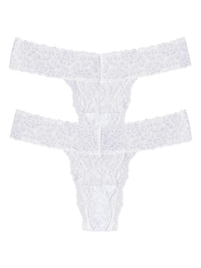 Womens Stretch Lace Thong Set Product Image