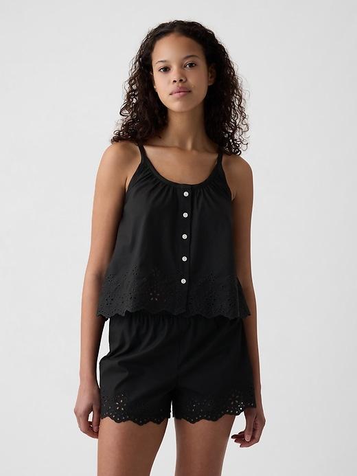 Eyelet Poplin PJ Tank Top Product Image