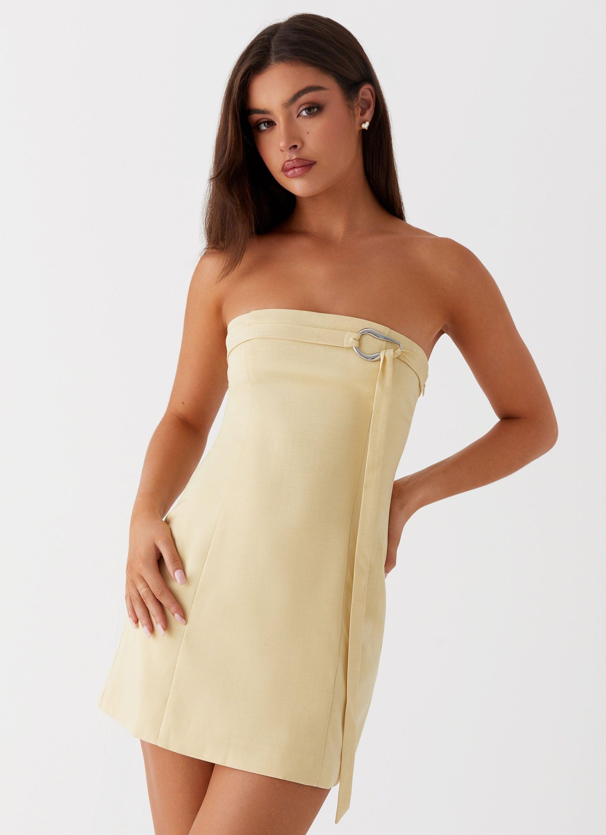 Saskia Mini Dress - Yellow Product Image