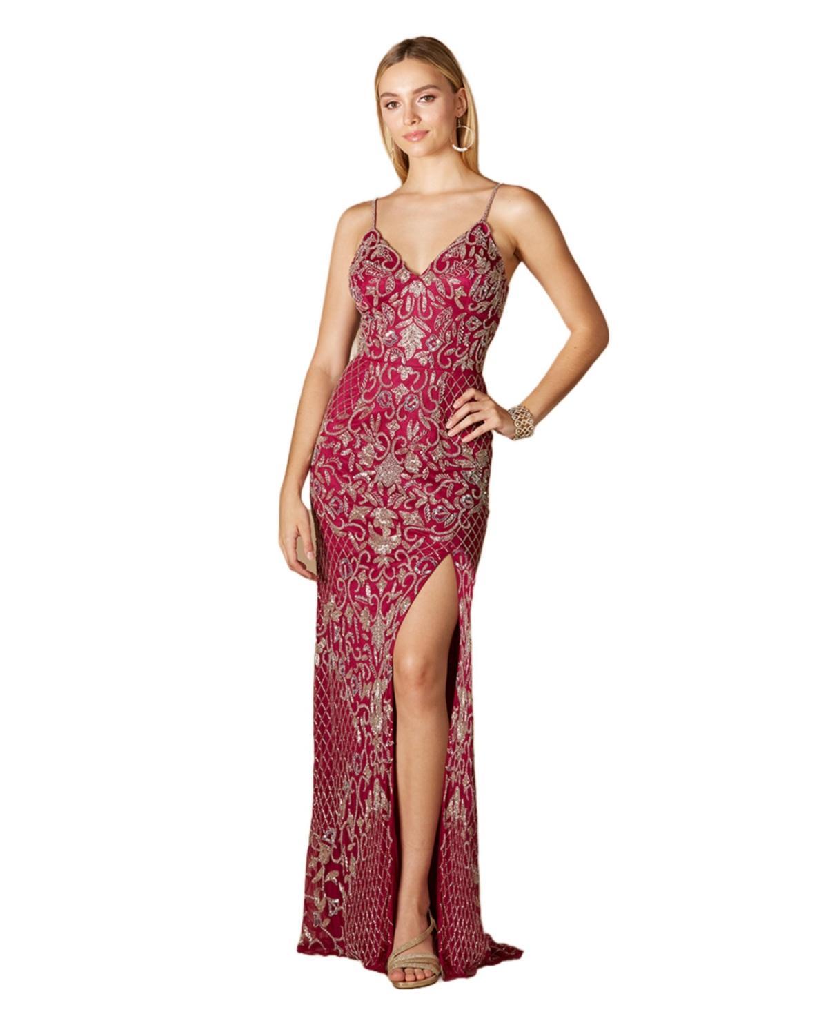 Womens Lara Beaded Tank Dress with Slit Product Image