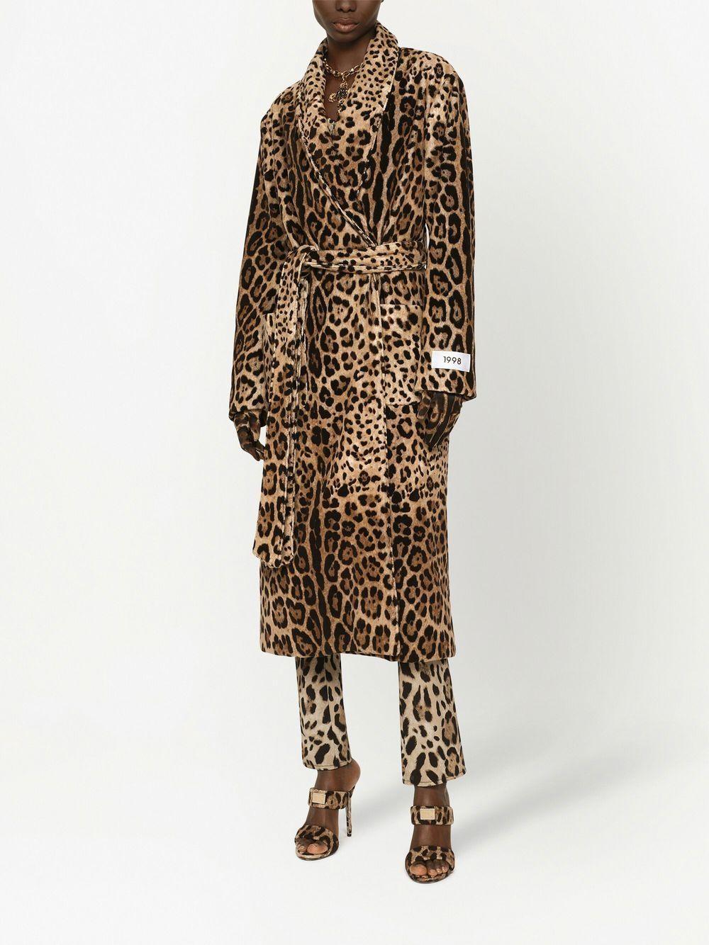 Leopard-print Belted Terry Cloth Coat In Leo_new Product Image