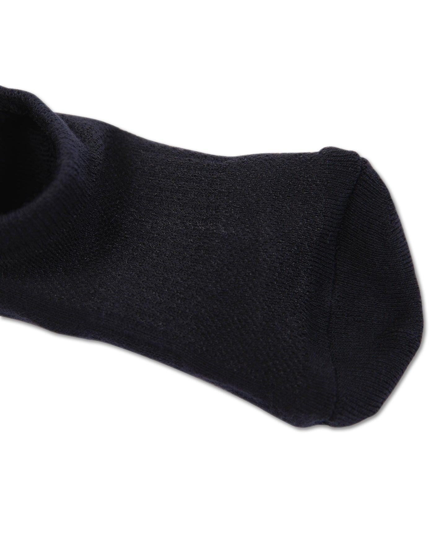 Colored Cotton No Show Socks - Black Product Image