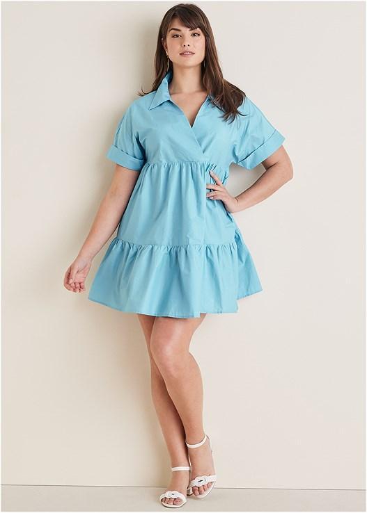 Cotton Poplin Tiered Dress Product Image