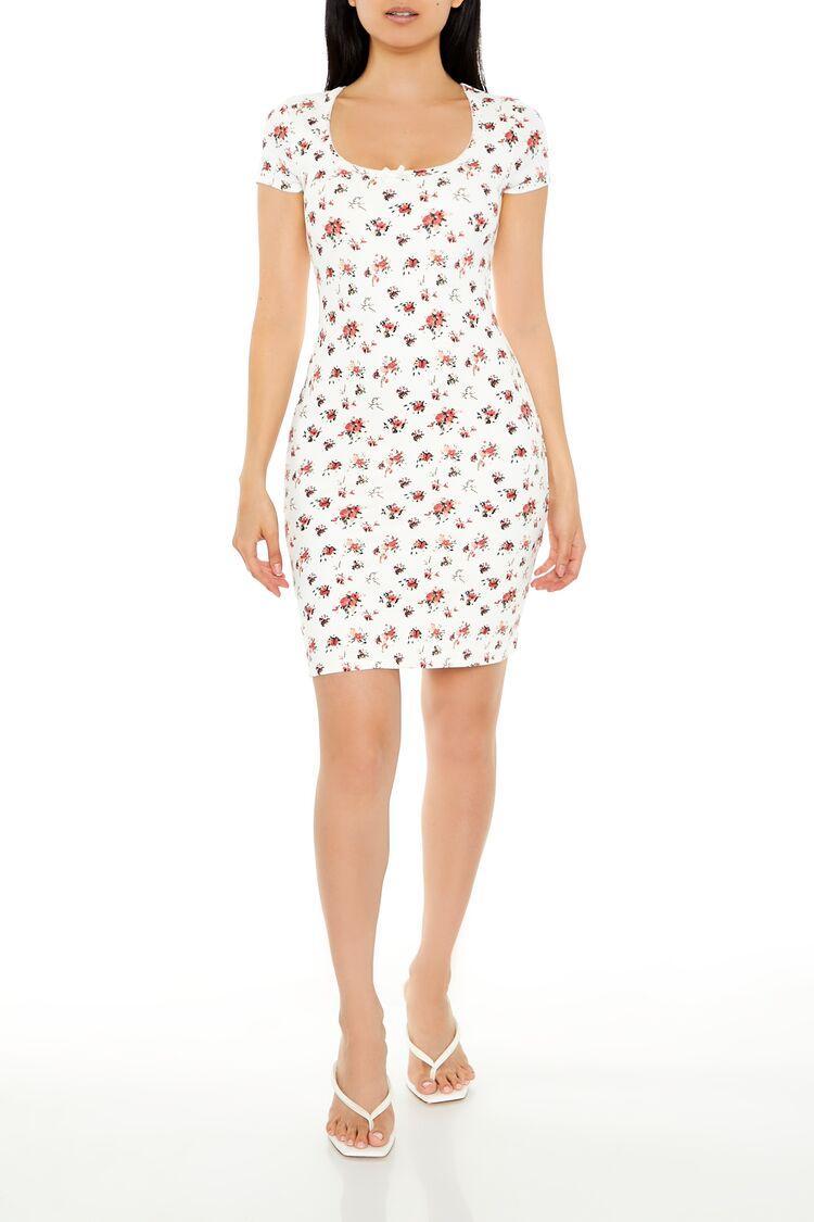 Ditsy Floral Bow Mini Dress | Forever 21 Product Image