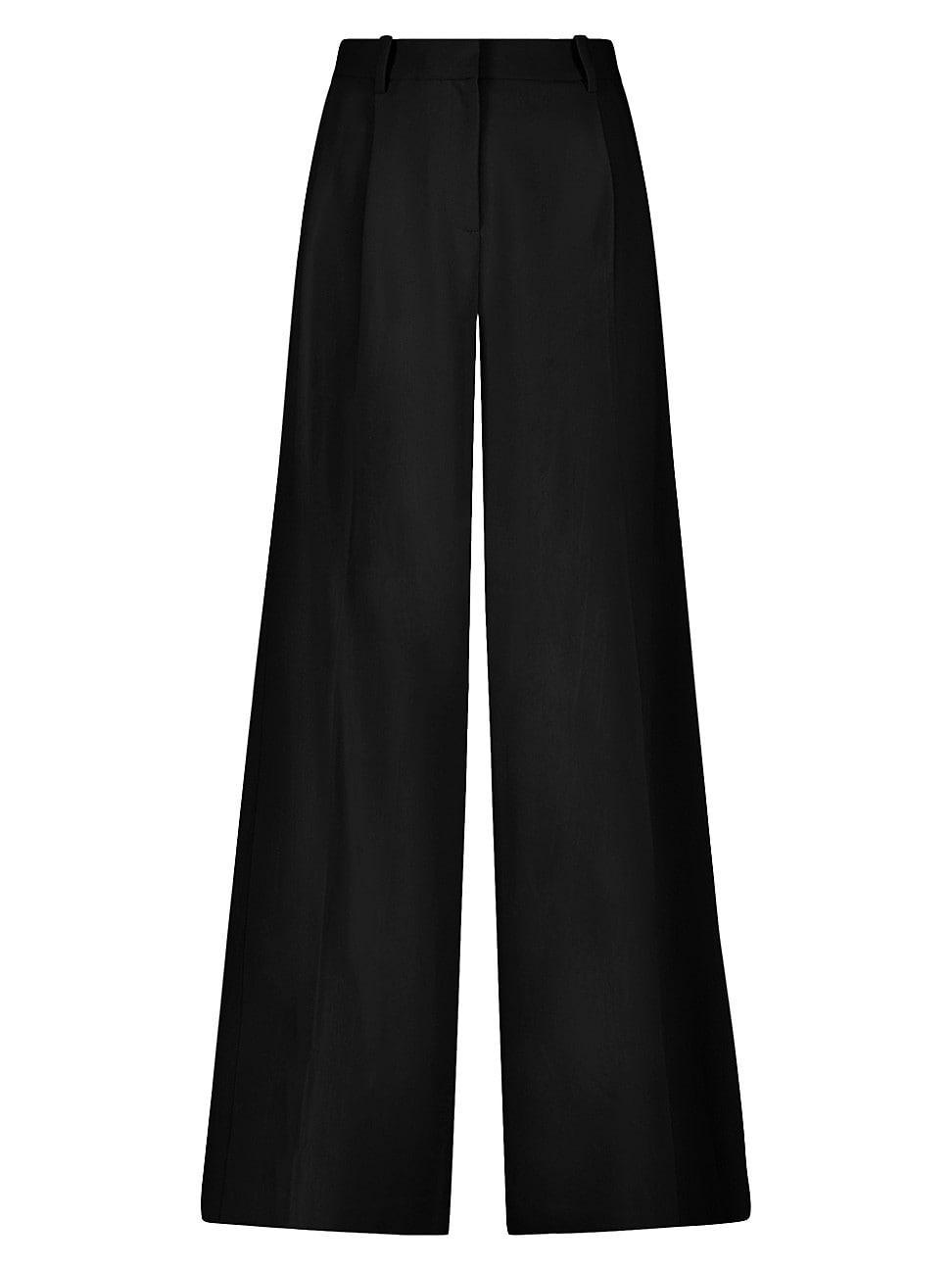 Womens Classic Crepe Wide-Leg Trousers Product Image