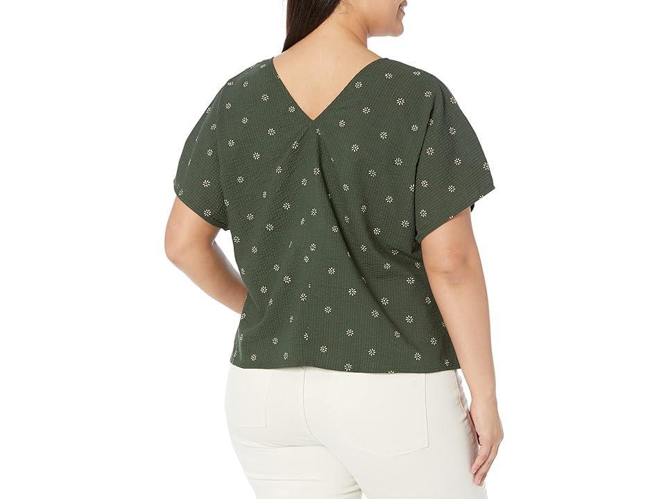 Madewell Plus Voile Puff-Sleeve Top in Floral (Dark Forest) Women's Clothing Product Image