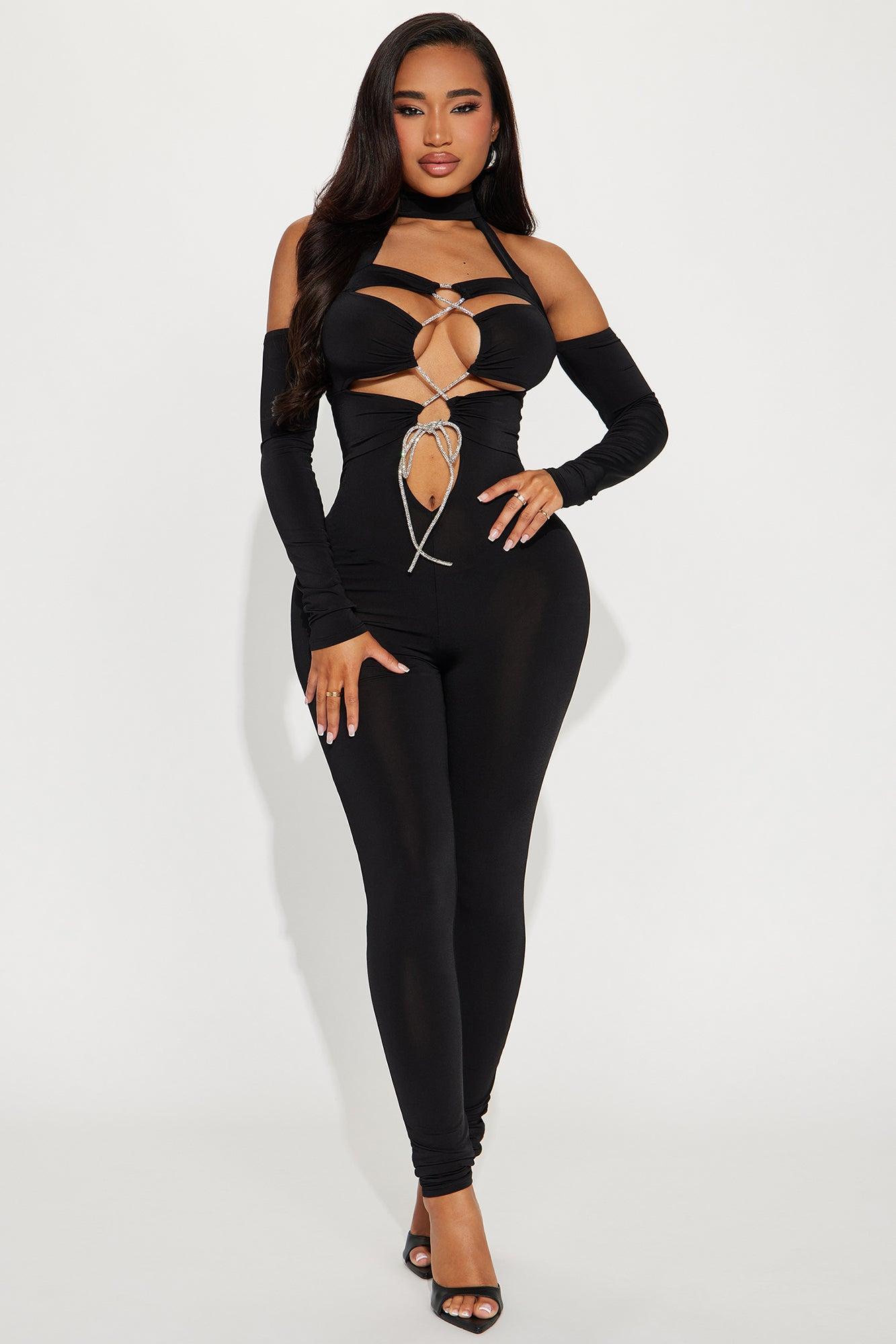 Meet Me Out Jumpsuit - Black Product Image