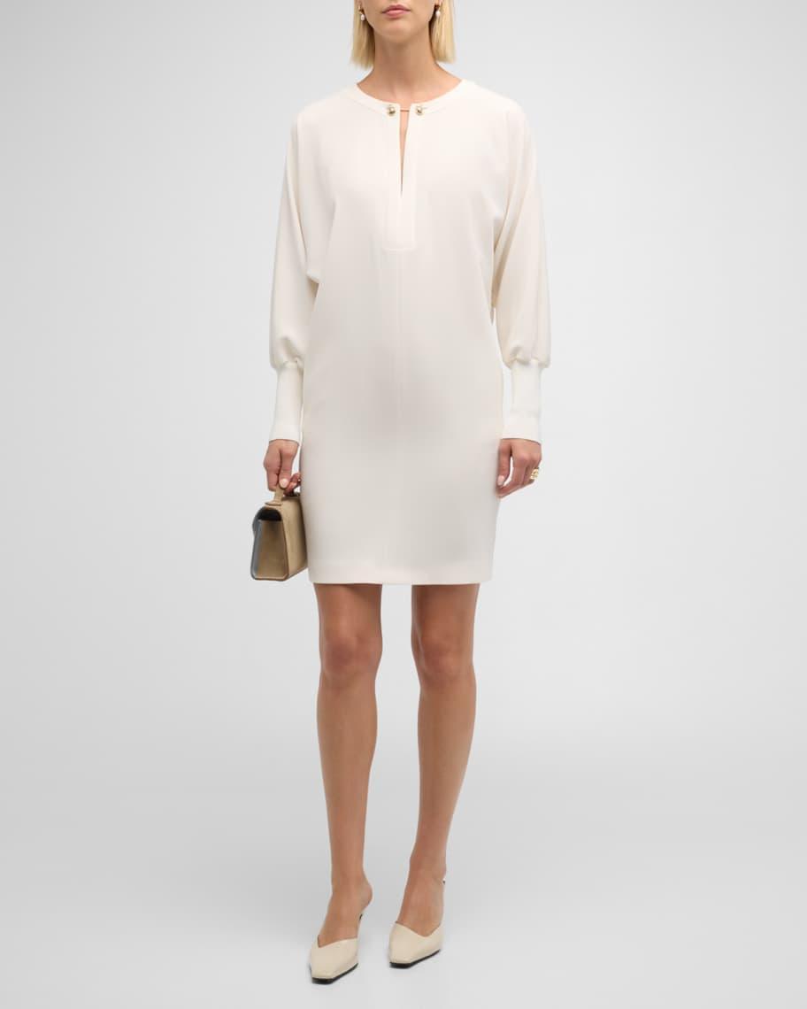 Asti Chain-Embellished Cutout Mini Shift Dress Product Image