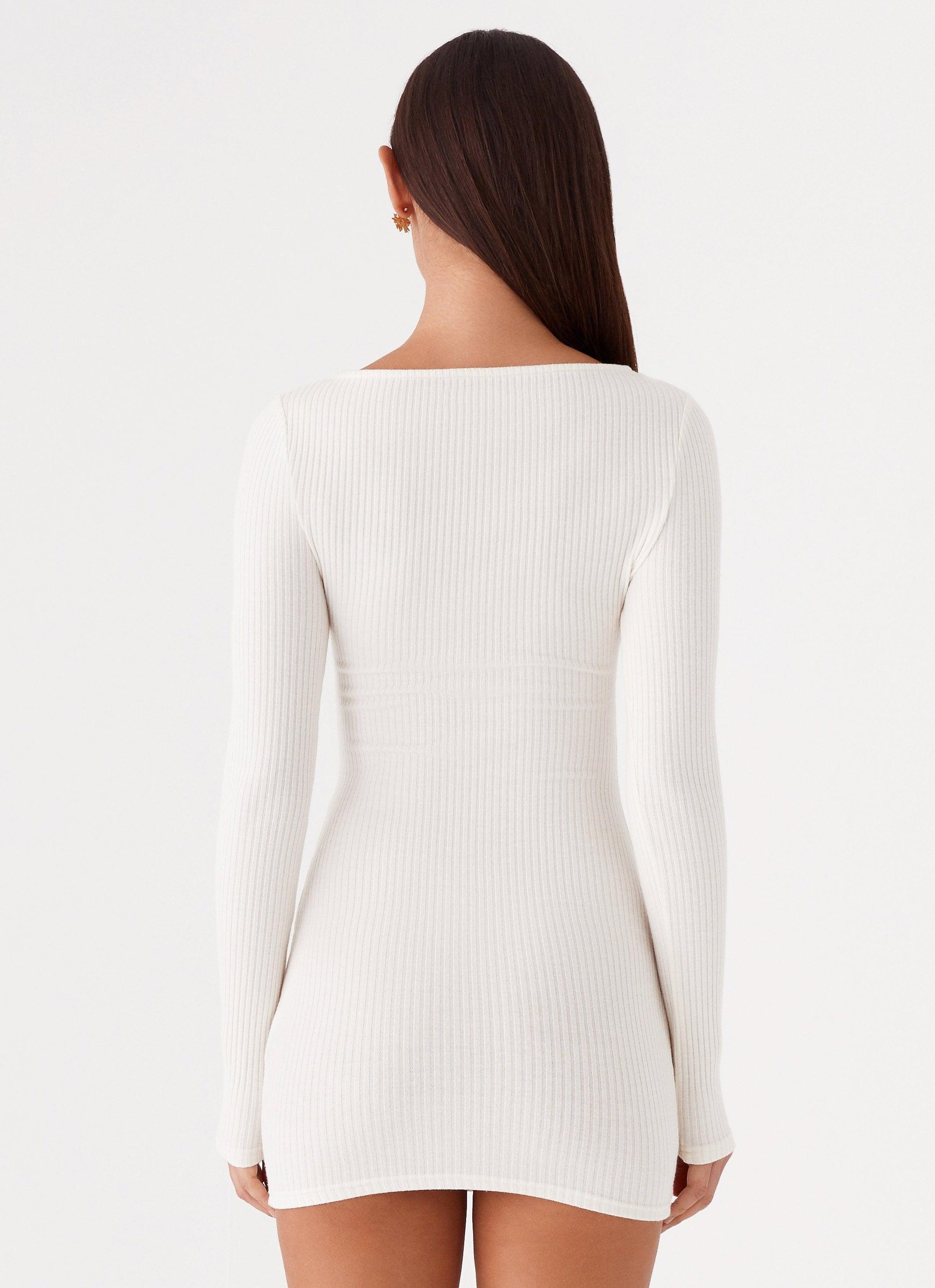 Allie Knit Mini Dress - Ivory Product Image