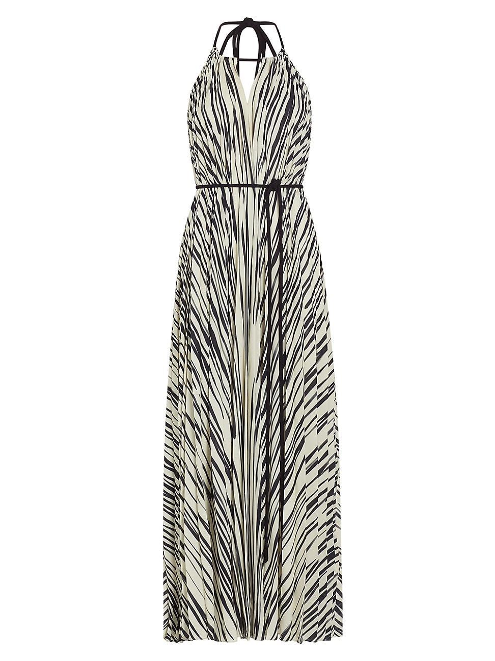 Proenza Schouler Variegated Stripe Halter Neck Dress Product Image