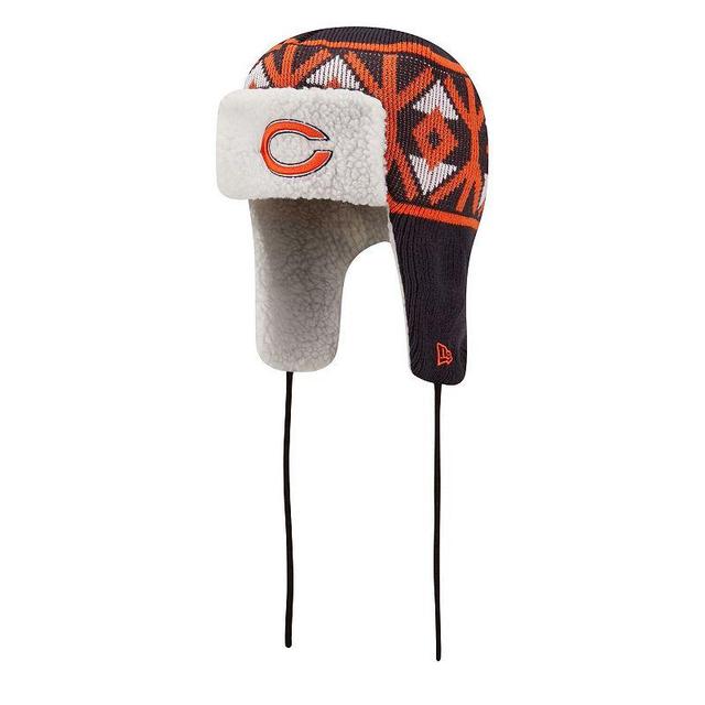 Mens New Era Navy Chicago Bears Knit Trapper Hat Product Image