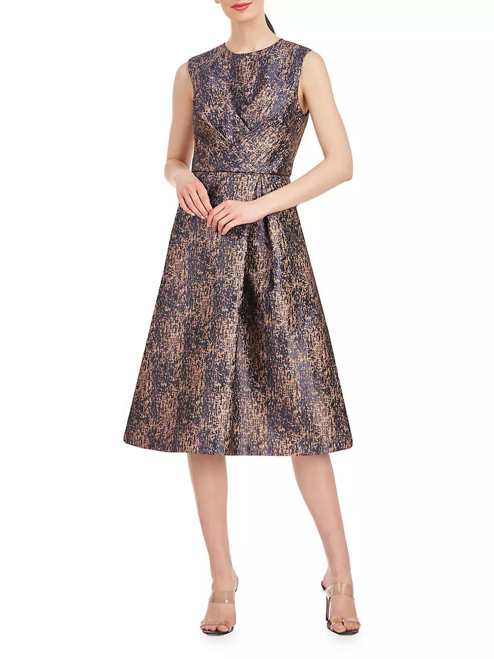 Rhoda Abstract Jacquard Midi-Dress Product Image