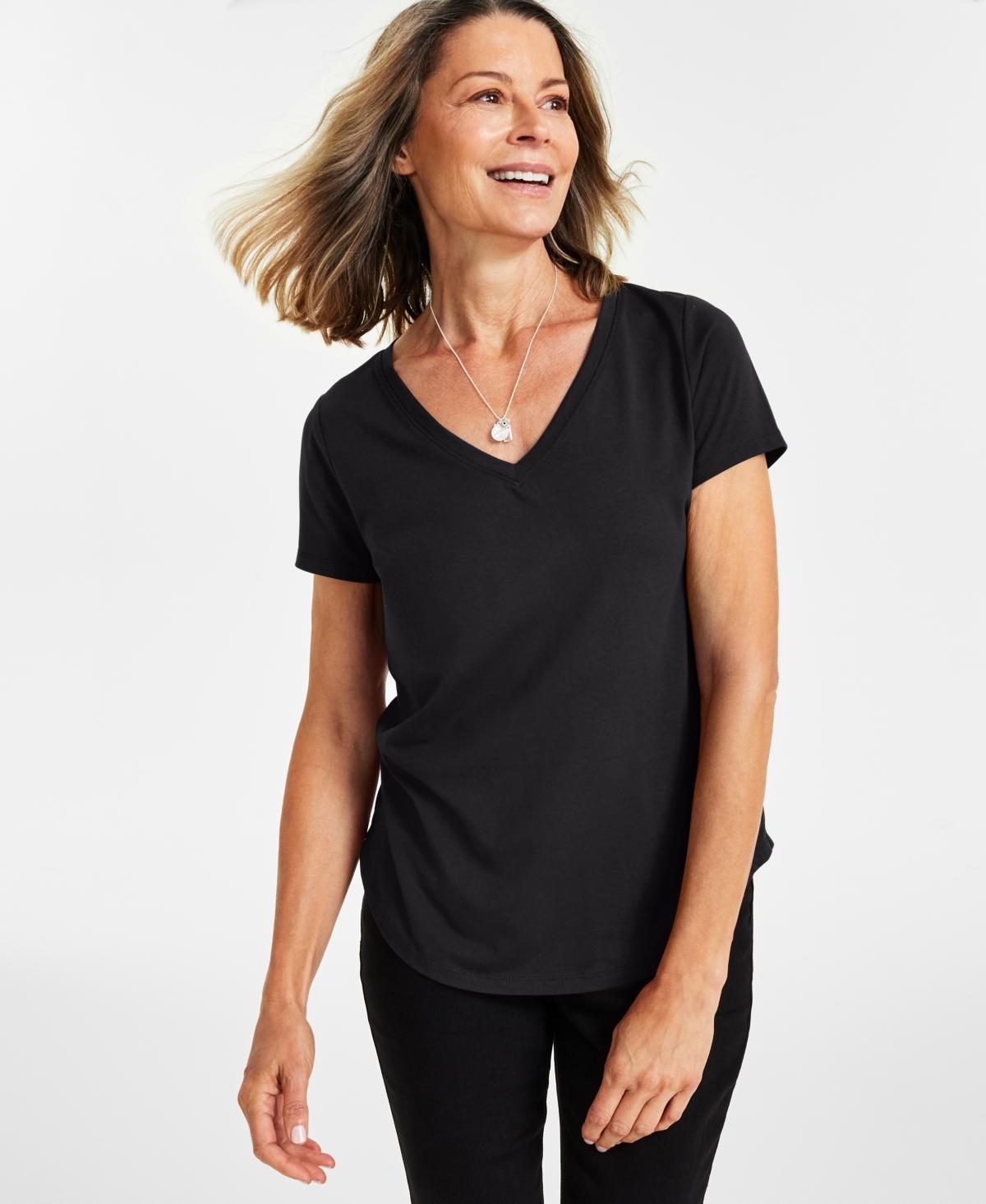 Style & Co Womens Perfect V-Neck T-Shirt, Created for Macys Product Image