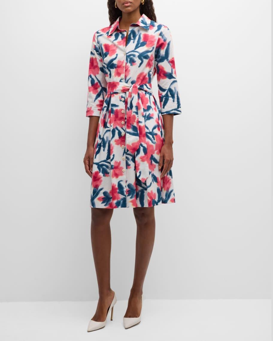 Bellini Pleated Floral-Print Shirtdress Product Image