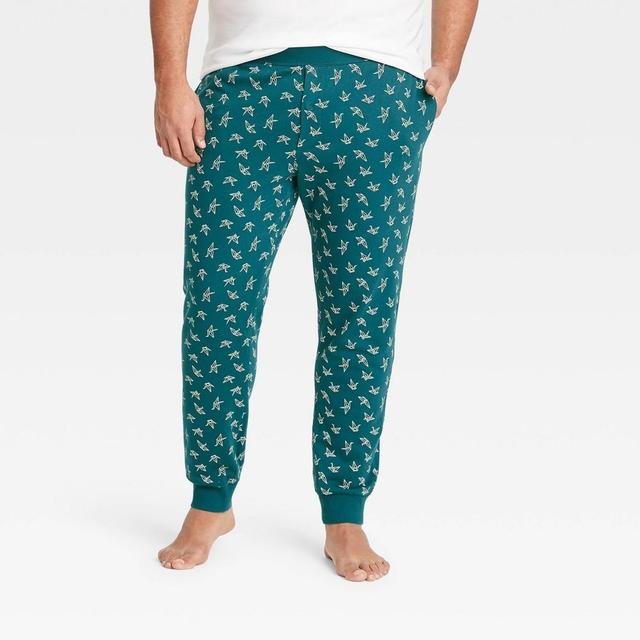 Mens Big & Tall Regular Fit Knit Jogger Pajama Pants - Goodfellow & Co Dark Green 3XLT Product Image