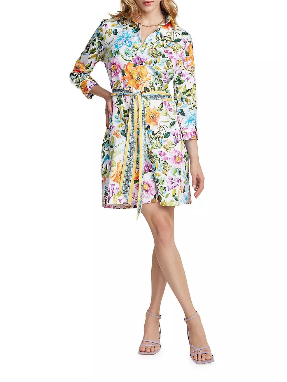 Haven Floral Belted Shirtdress Product Image