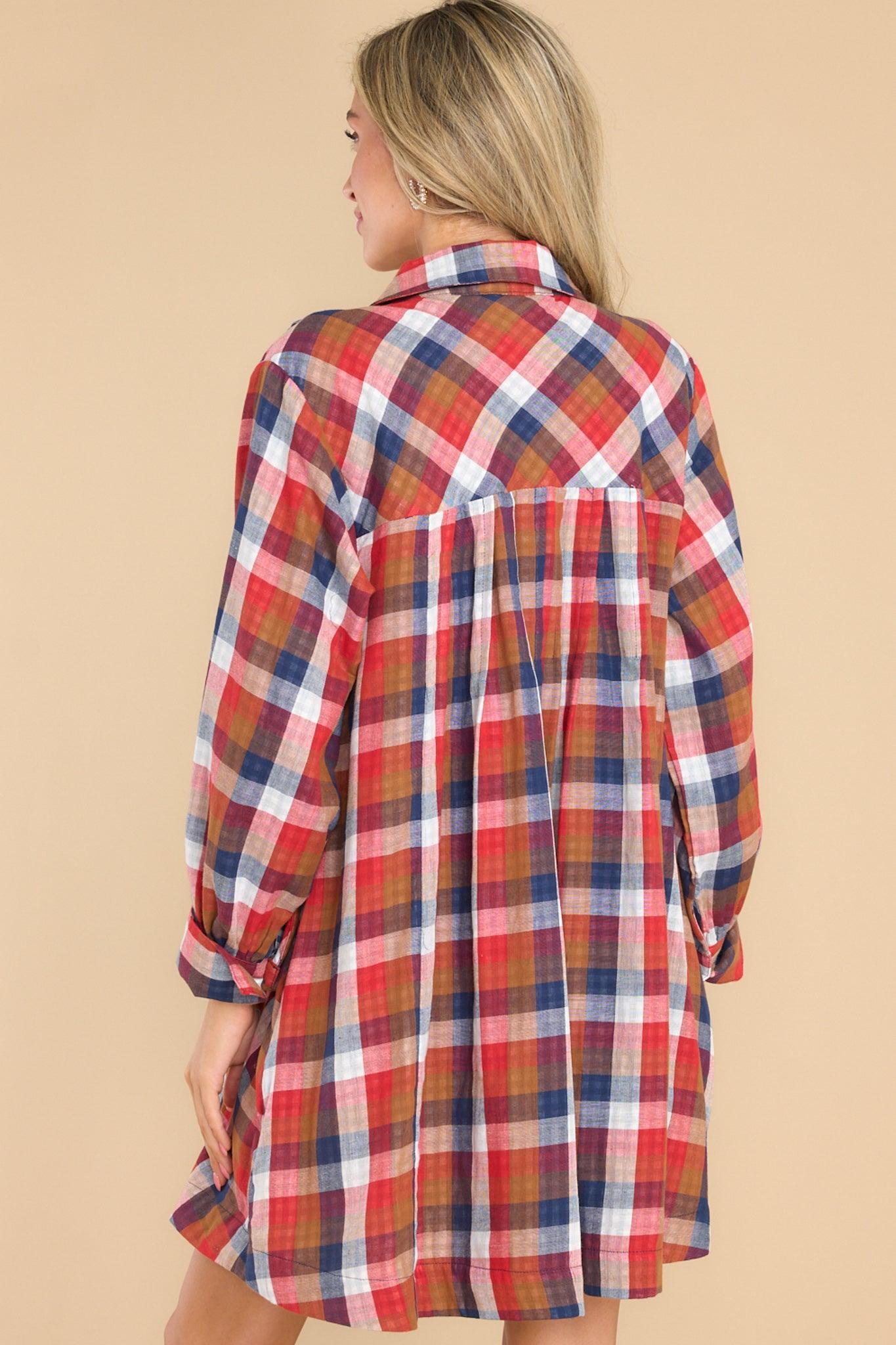 Aura Gliding By Red Multi Plaid Dress Product Image