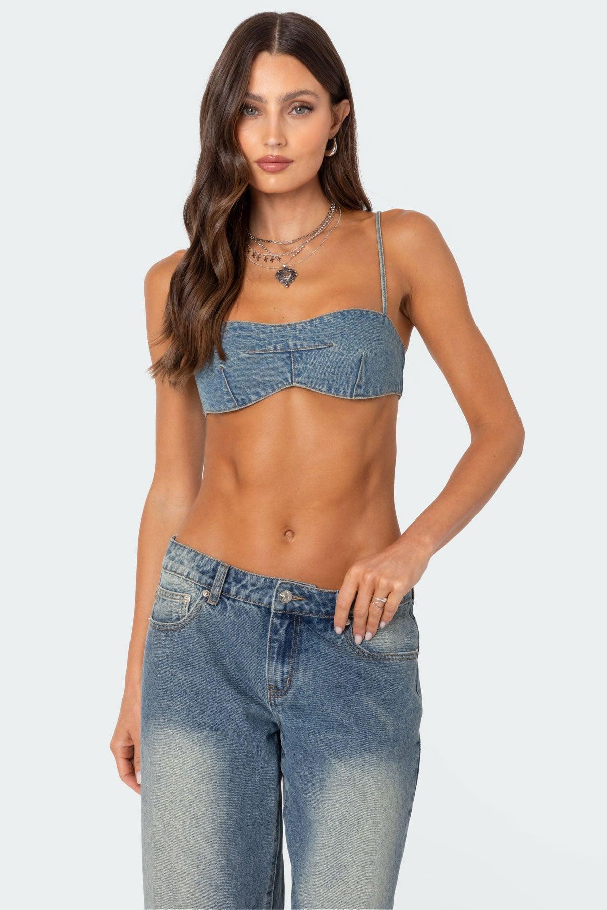 Brandy Denim Bralette Product Image