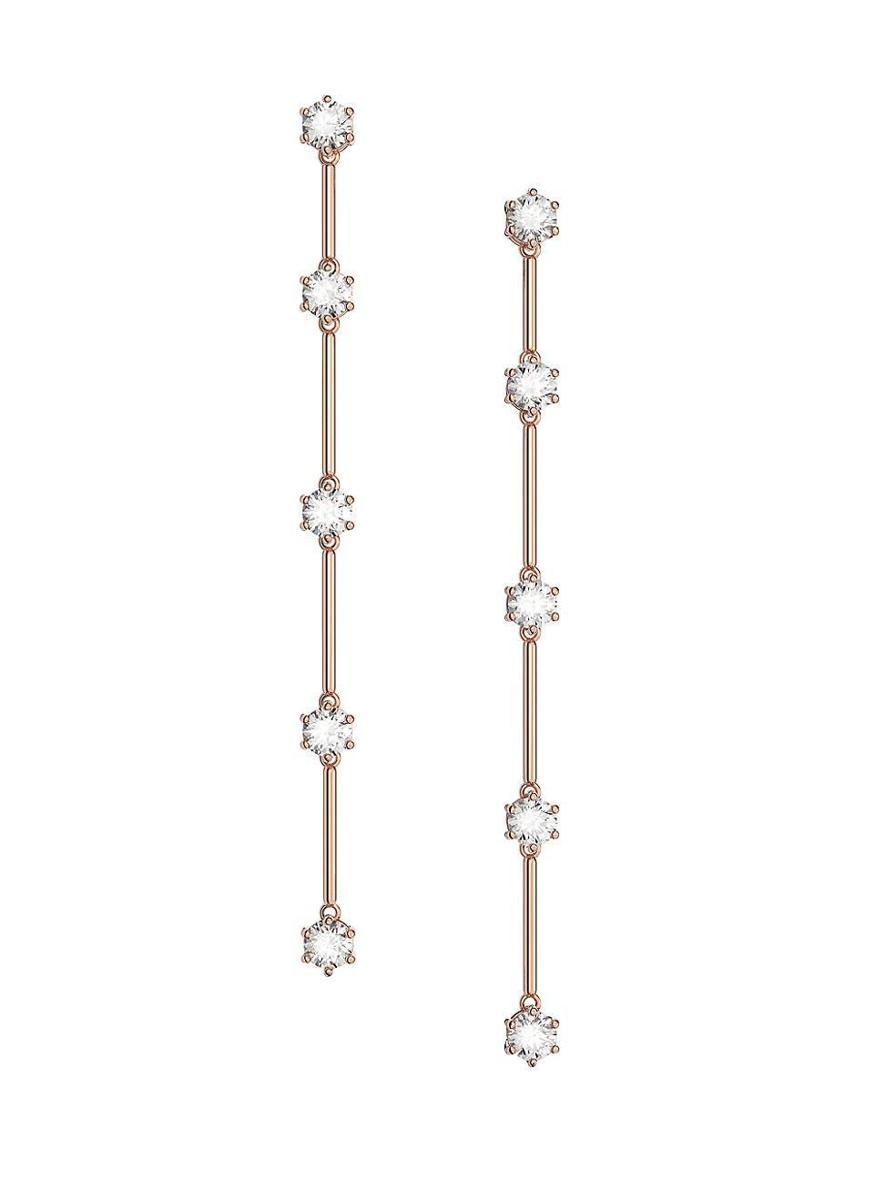 Swarovski Constella Linear Drop Earrings in Rose Gold Tone Product Image