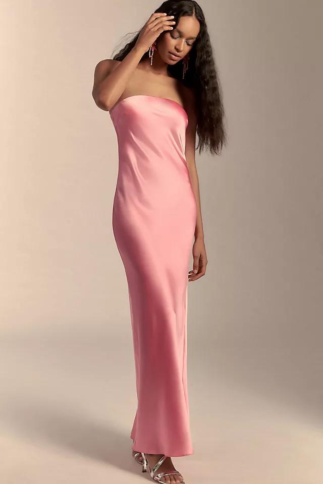 The Fleur Strapless Satin Maxi Slip Dress product image