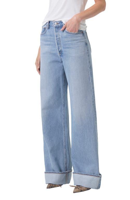 Womens Dame Rolled Wide-Leg Jeans Product Image