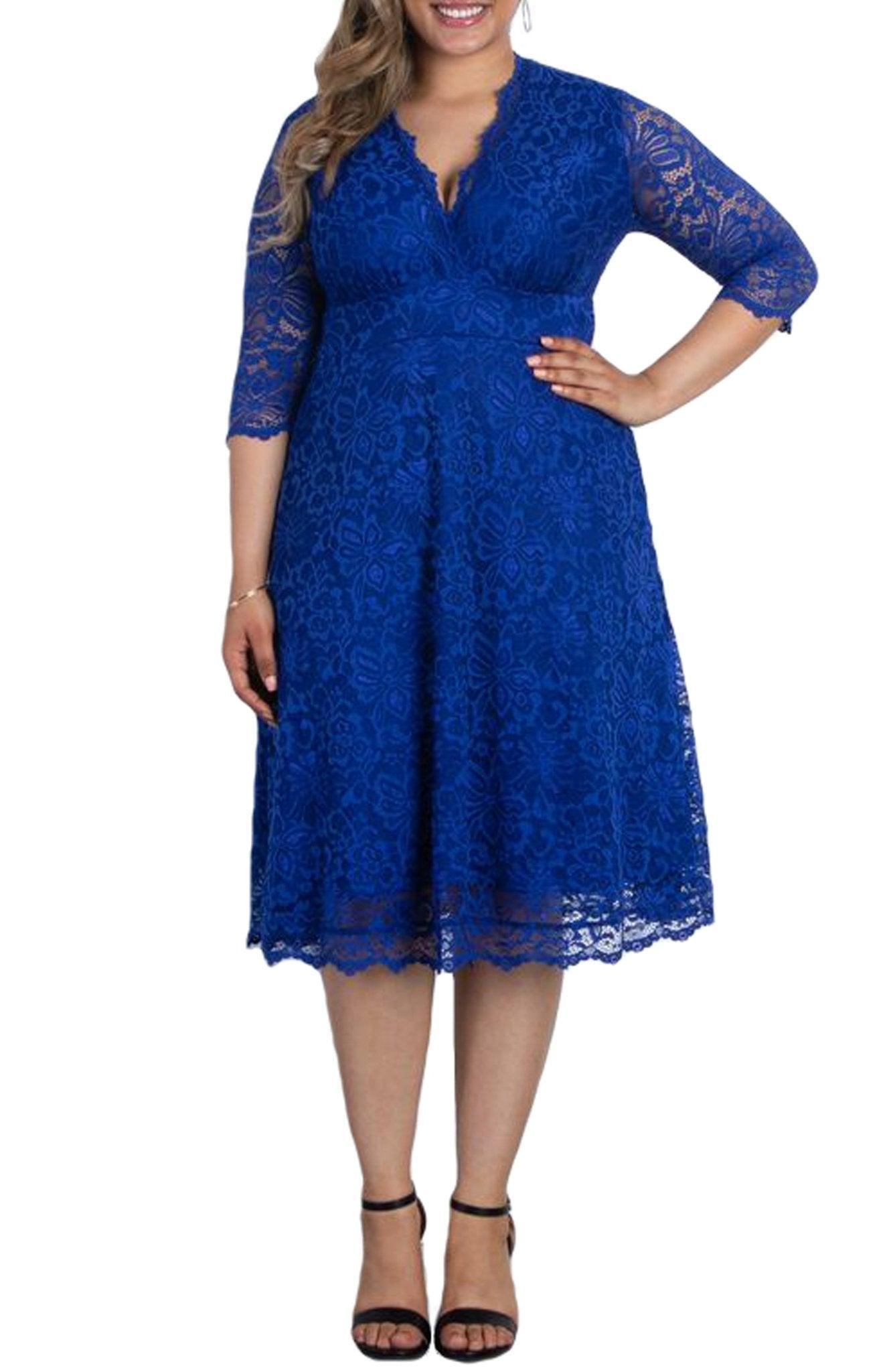 Mademoiselle Lace Cocktail Dress - Plus Product Image