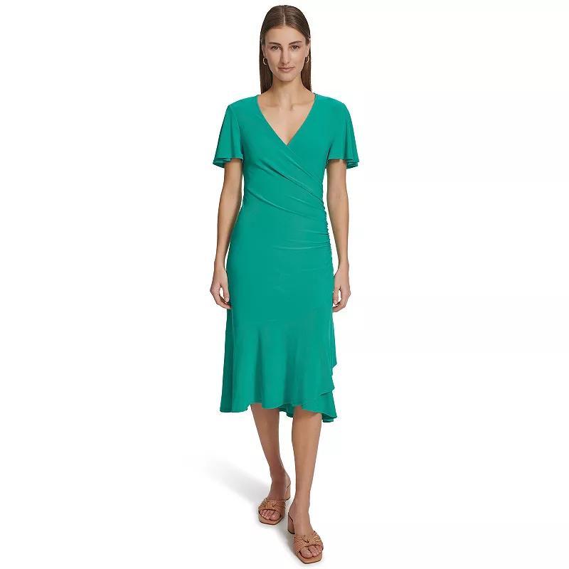 Womens Harper Rose Flutter Sleeve Faux Wrap Dress Product Image