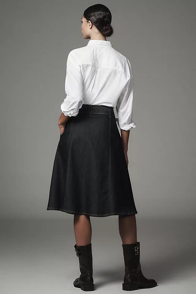 Pilcro Button-Front Denim Midi Skirt Product Image