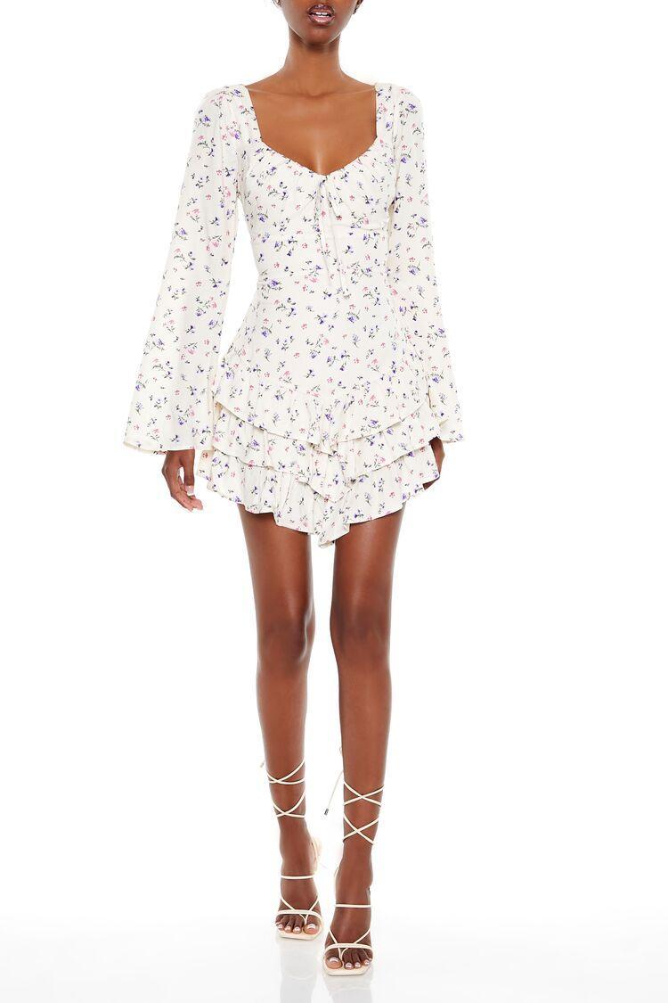 Tiered Ditsy Floral Mini Dress | Forever 21 Product Image