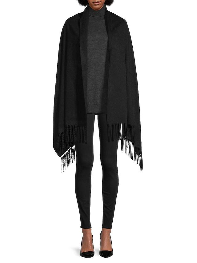 Womens Fringed Cashmere Wrap Product Image