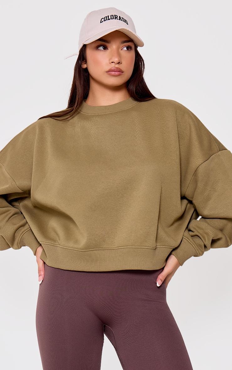 Olive Oversized Boxy Sweatshirt product image