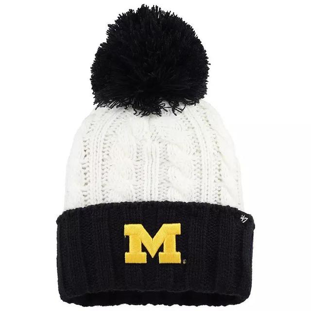 Womens 47 Michigan Wolverines Fireside Cuffed Knit Hat with Pom Product Image