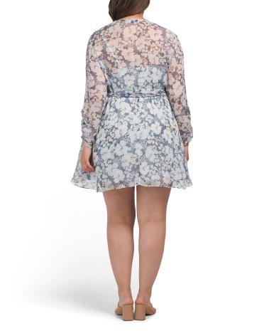 Plus Clara Silk Mini Dress for Women Product Image