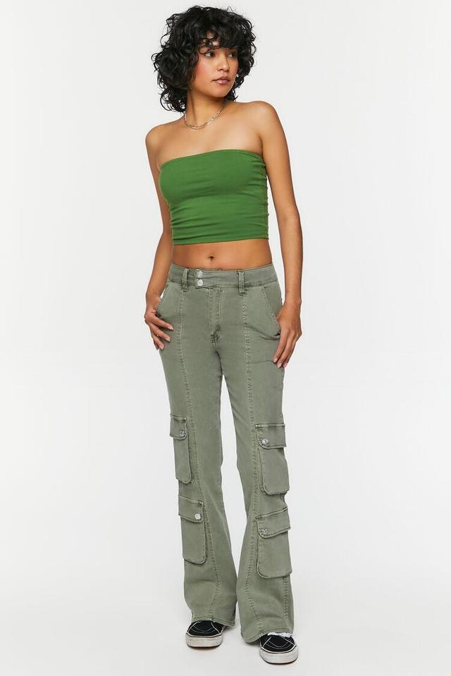 Bratz x F21 Twill Flare Cargo Pants | Forever 21 Product Image