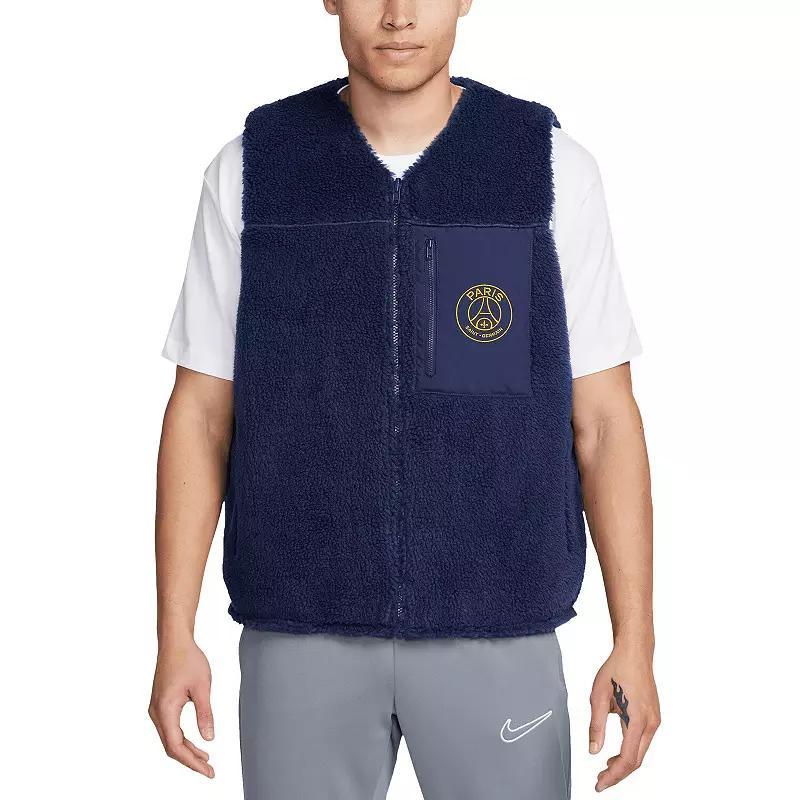 Mens Nike Navy Paris Saint-Germain Club+ Winterized Full-Zip Vest Psg Blue Product Image