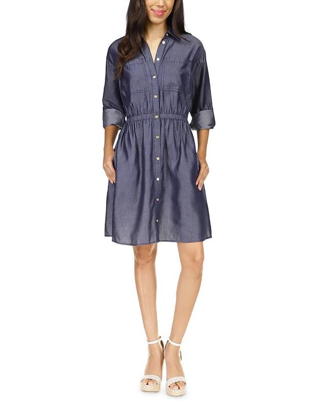 Michael Kors Roll Sleeve Mini Shirtdress Product Image