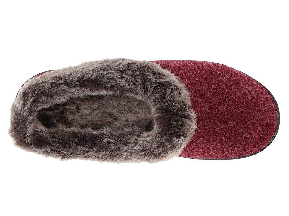 Acorn Faux Chinchilla Collar (Crackleberry) Women's Slippers Product Image